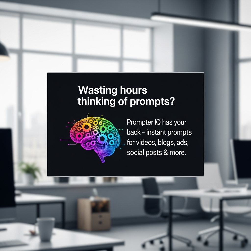 ai_xpresso's tweet photo. “Wasting hours thinking of prompts?
Prompter IQ has your back — instant prompts for videos, blogs, ads, social posts &amp; more.
Focus on creating, not brainstorming.
GET BEST PROMPT FOR YOUR WORK : https://t.co/zO4Ww3LWGE

#Promptgenerator #Prompttool #Scriptgenerator https://t.co/BvZcrfW6Zt