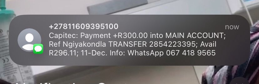 Whenever I send someone money I always add a R10 or R20 incase their ...