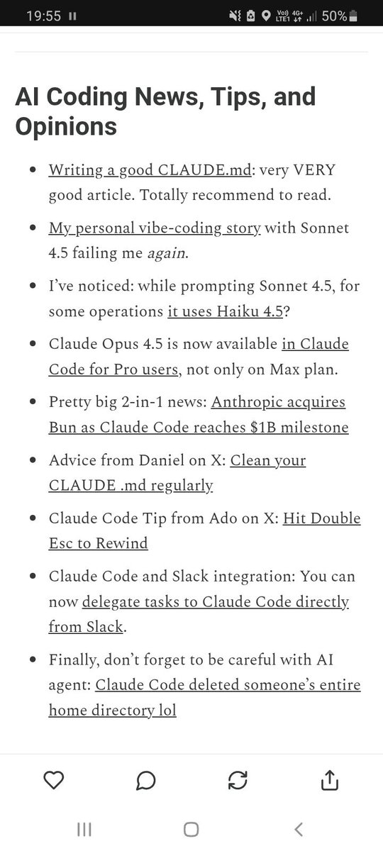 Minha mais recente edição da newsletter AI Coding Substack. Leia aqui como um artigo público gratuito!
(e inscreva-se
