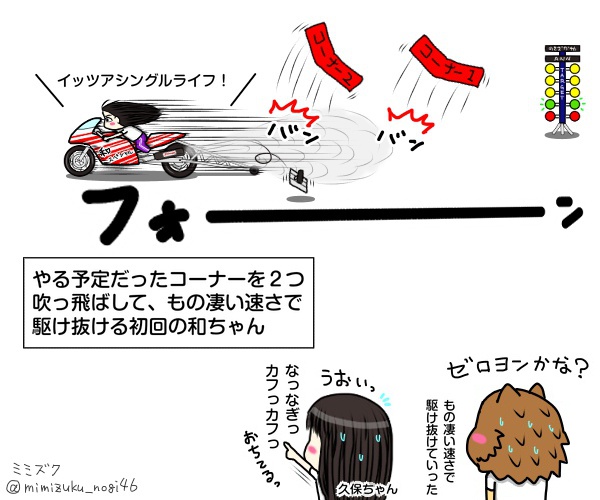 やる予定だったコーナーを2つ吹っ飛ばして、もの凄い速さで駆け抜ける