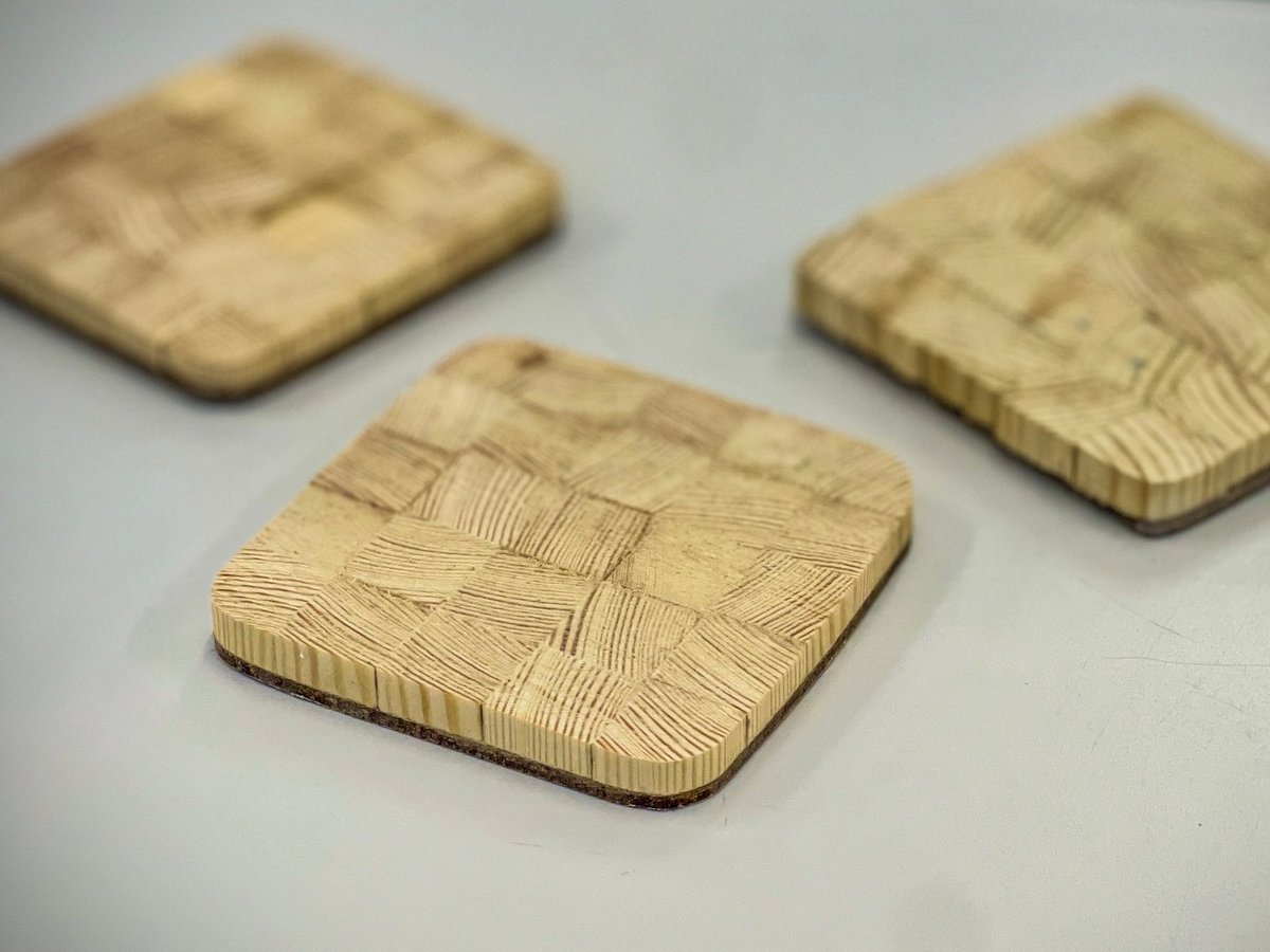 OngarDTC's tweet photo. A wonderful example of the 'End Grain' coaster project. Skilfully made by our fantastic Y10 @TheOngarAcademy  DTC pupils. #ongar #DesignTechnology #Construction #Xmas https://t.co/fa5EutwE9K