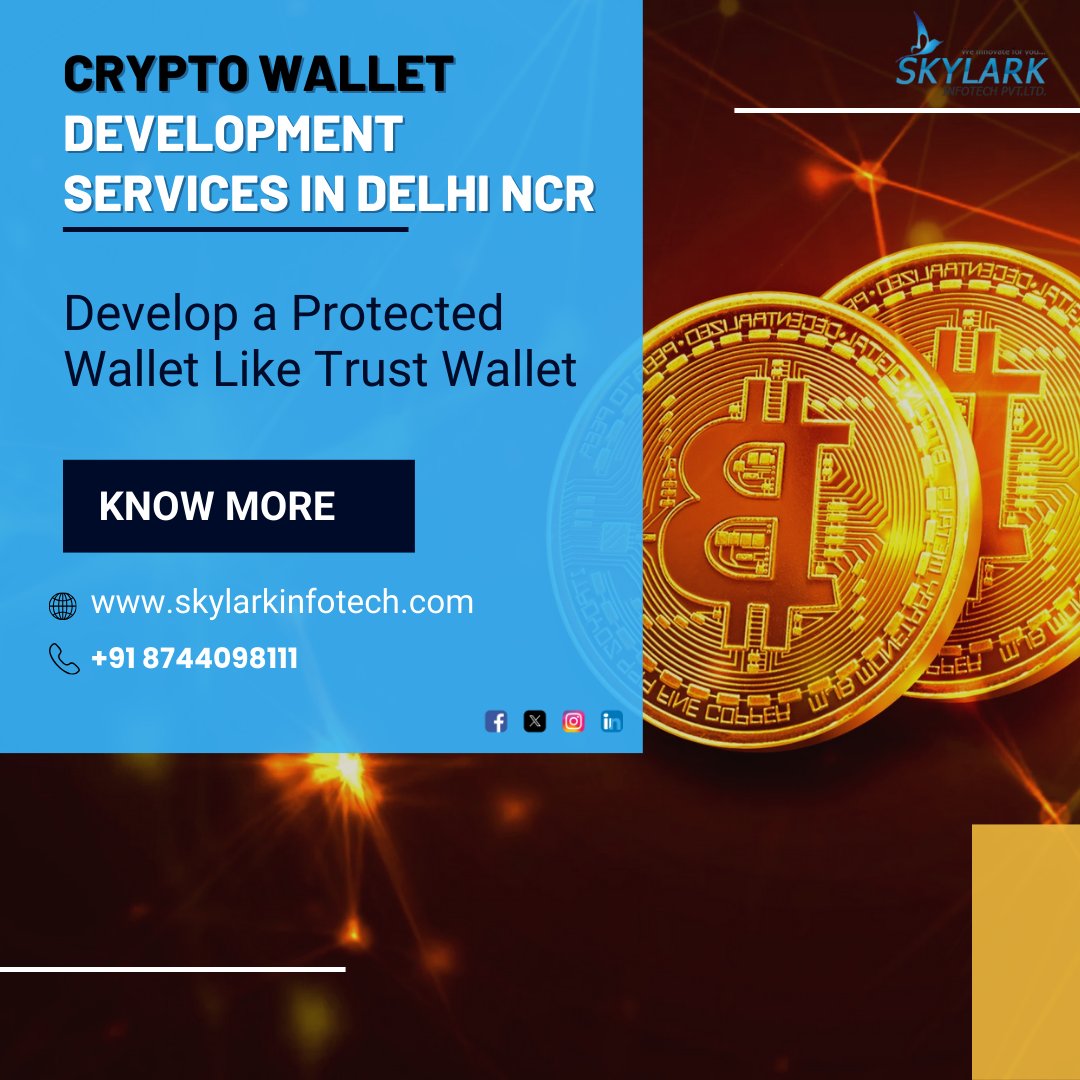 SkylarkL5761's tweet photo. 📷 Build Your Own Secure Crypto Wallet!
Looking for a trusted and feature-rich crypto wallet like Trust Wallet?

Know More: https://t.co/ipX1YuEDvD
Call Now: +91 8744098111
#CryptoWallet #WalletDevelopment #BlockchainDevelopment #CryptoSolutions #DelhiNCR #SkylarkInfotech https://t.co/fFsu6qhEJp