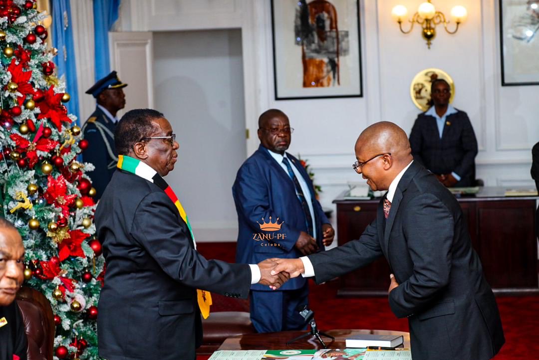 President Mnangagwa today officiated the swearing-in of Dr. Polite Kambamura as Minister of Mines, affirming his commitment to constitutional processes and strong leadership in the mining sector.