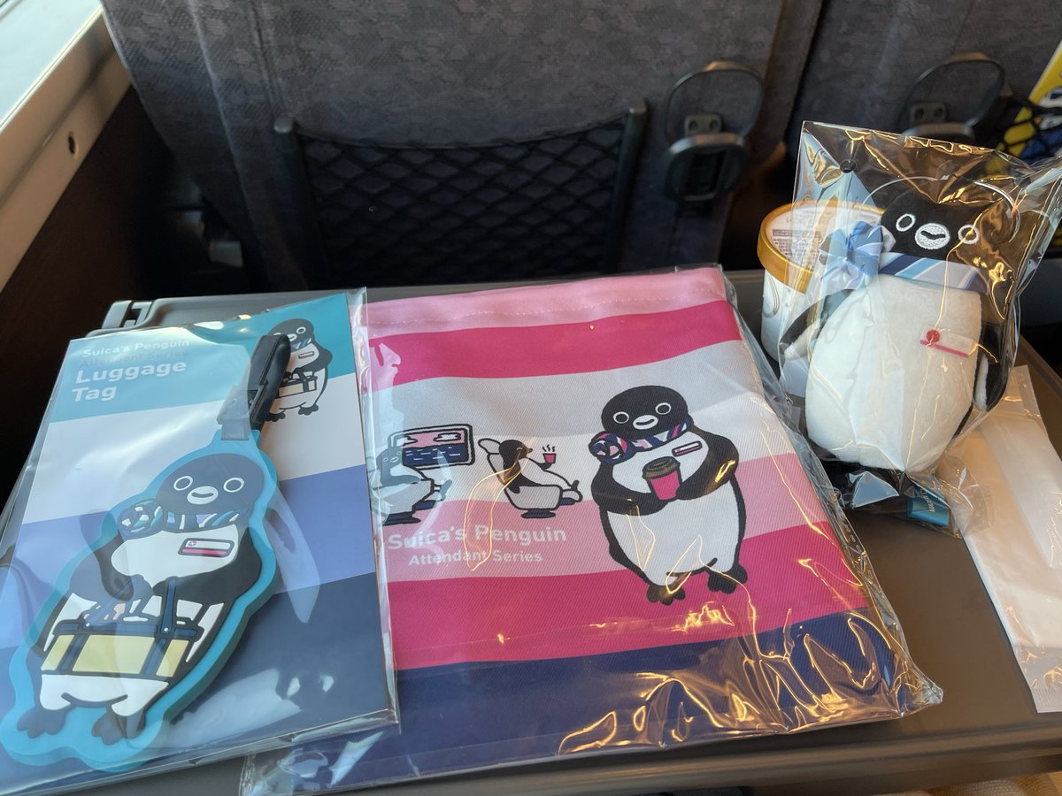 昨日始発でグリーン車乗ってアテンダントSuicaペンギンさんをお迎えに