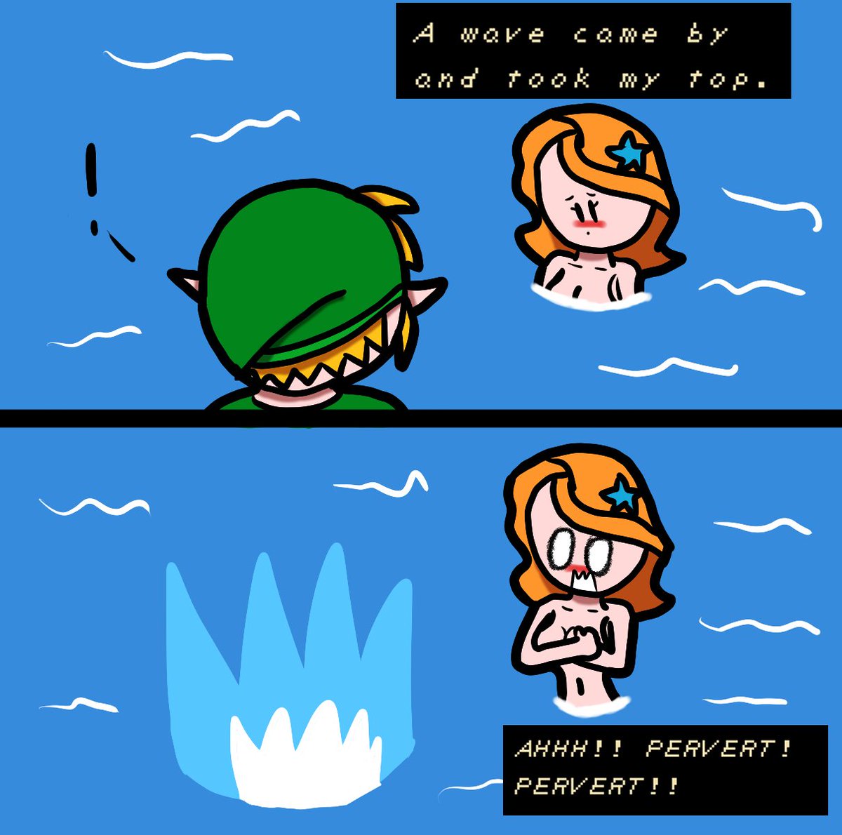 The JP version of Link's Awakening is wild.

#art #Zelda #Nintendo