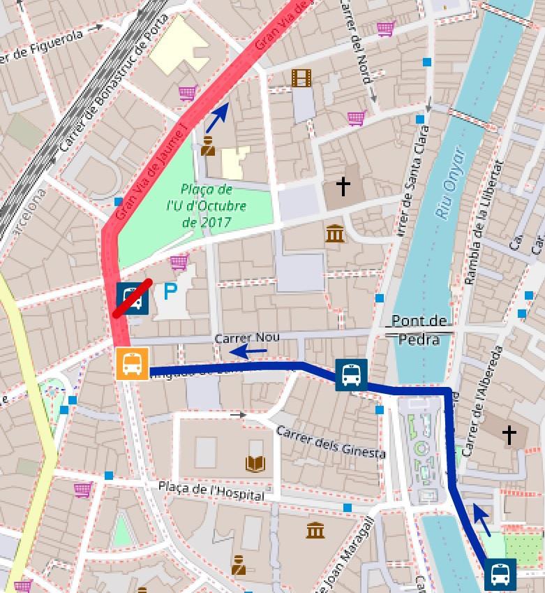 Afectacions L6⃣ (parada Av. Jaume I)

Us informem que el diumenge 14 de desembre (de 10h a 12:30h) es tallarà el carril intern de l’Av. Jaume I en sentit Correus (entre el c. Nou i pl. Independència), fet que provocarà un canvi d'ubicació de la parada.

👉 teisa-bus.com/pdf/pdf2_actua…