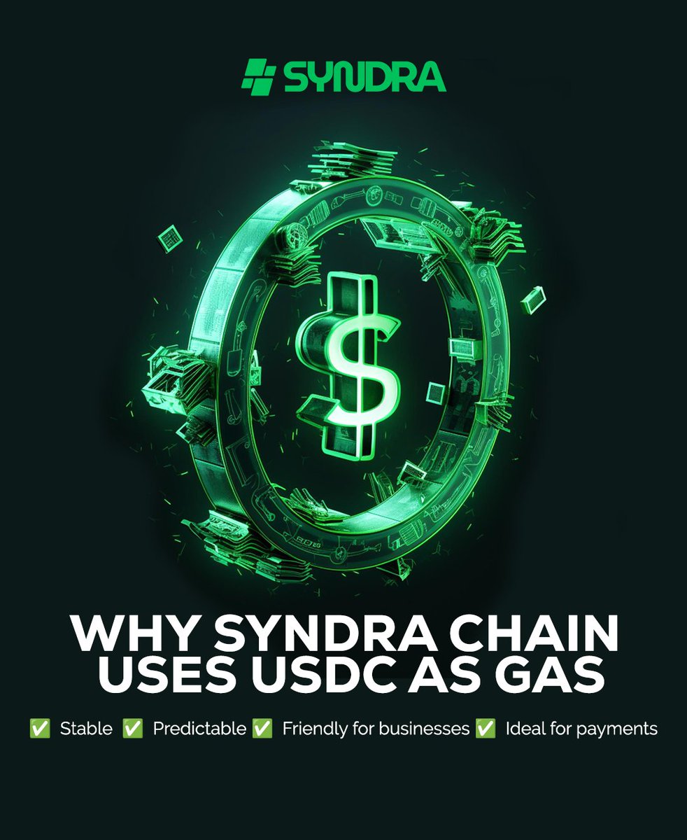 SyndraChain's tweet image. The Future of Gas Fees: SyndraChain’s @USDC -Powered Innovation

Traditional Ethereum fees make everyday transactions expensive and unpredictable.
SyndraChain solves this with a unique, market-leading approach to cost efficiency.
Here’s how we do it:

⚙️ Transactions executed