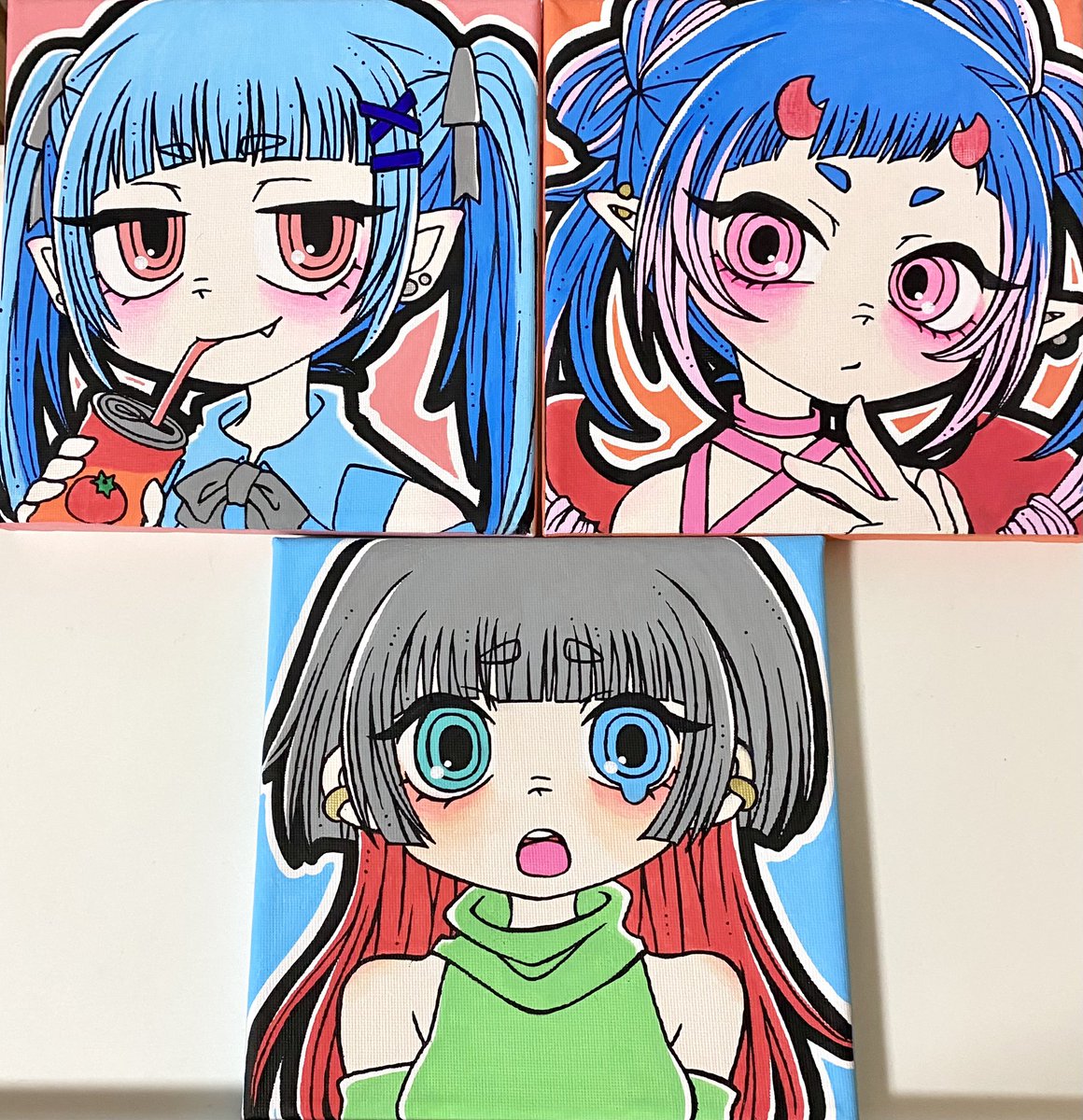 原画は新しいの3枚描けました🌟 デザフェスで残ったモノと新作3点