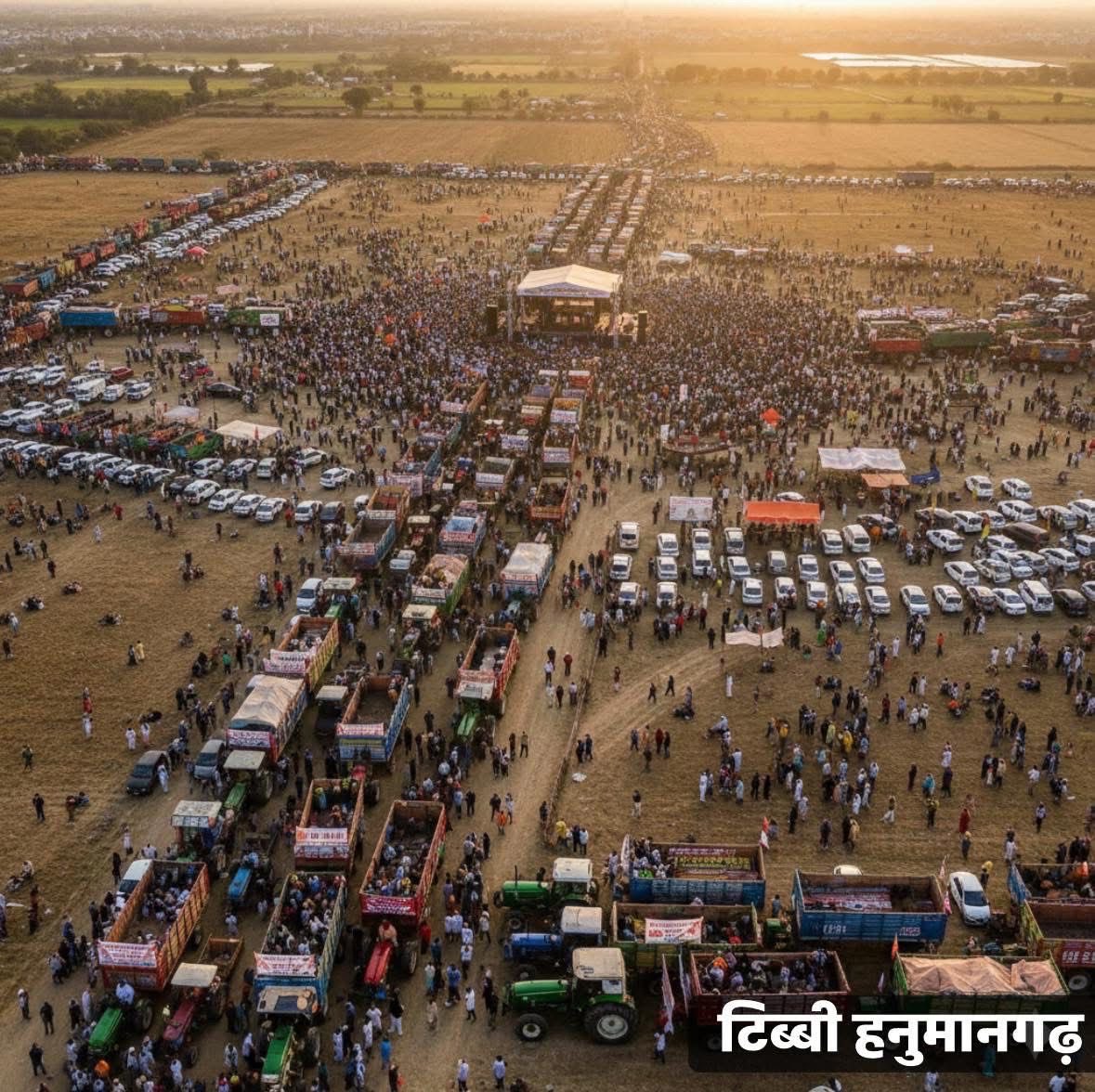 NeelkamalPb's tweet photo. Thousands assembly at Tibbi in Rajasthan on Wednesday to oppose proposed #EthanolProject @shubhangiderhgawen https://t.co/k4BInsXgal