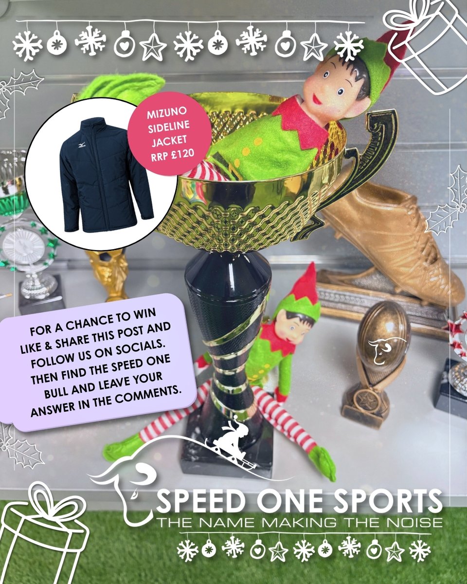 🎁 TODAY’S CHRISTMAS COMPETITION 🎁

You could WIN Mizuno Sideline Jacket worth £120

To enter:

1️⃣ Like &amp; share this post

2️⃣ Follow us on socials

3️⃣ Find the small bull logo hidden in the picture and leave your answer in the comments

Winner will be announced on 18/12/2025