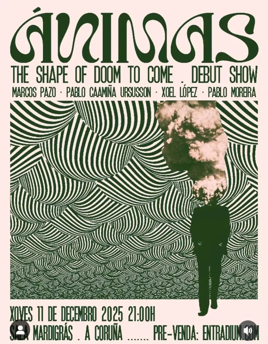 Hoy tenemos el debut de Animas en la Mardi!

Apertura 21:00h
Inicio 21:30h

Entrada 12€

#acoruña #coruña