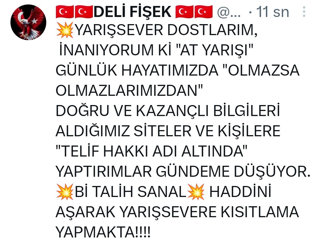 🇹🇷🇹🇷YARIŞSEVER 🇹🇷🇹🇷