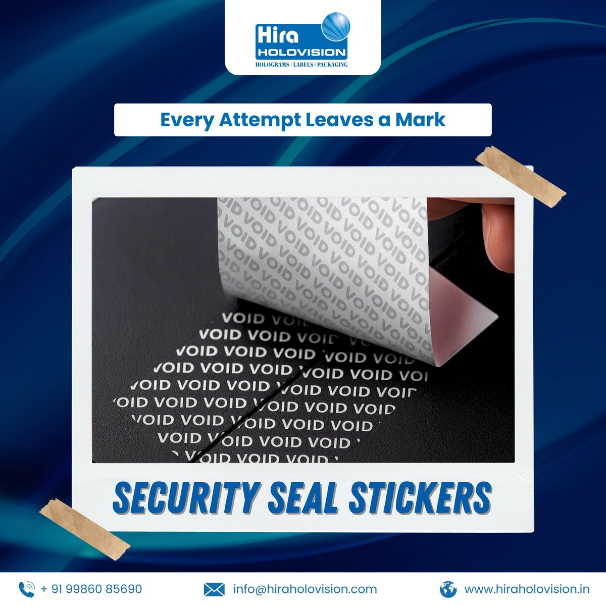 HHolovision's tweet image. Boost your product security with Hira Holovision’s advanced Security Labels! Featuring tamper-evident technology, VOID indicators, and residue-free solutions to prevent unauthorized reuse.

Visit: hiraholovision.in/products/secur…

#HiraHolovision #SecurityLabels #TamperEvident #VoidLabels