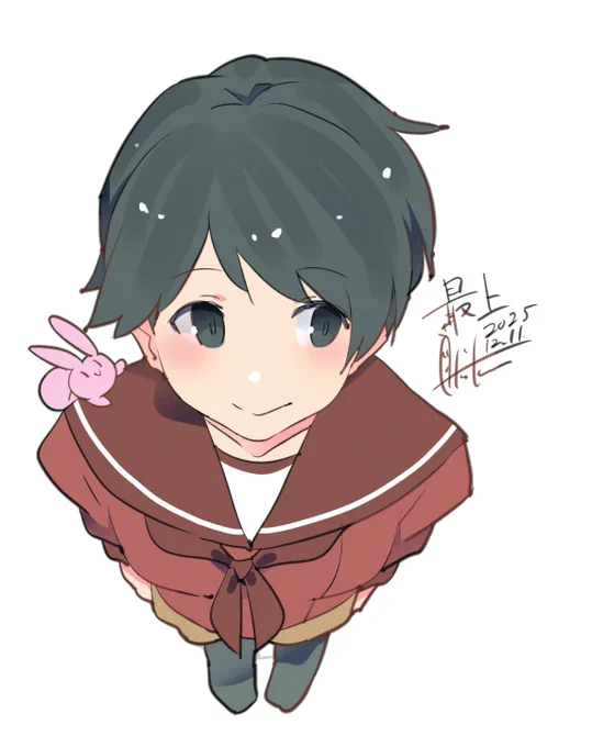 『上からもがみん』 #艦これ #最上 #艦これ版深夜の真剣お絵描き60分一本勝負 #艦これ版真剣お絵描き60分一本勝負_20251211