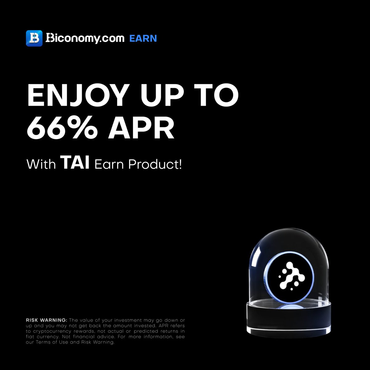 BiconomyCom's tweet photo. 🚀 https://t.co/egaqT81Snr Earn - #TARSai Products: Enjoy Up to 66% APR in Rewards! 🚀
https://t.co/egaqT81Snr Earn is pleased to announce an update on @tarsprotocol . Subscribe to #TAI on https://t.co/egaqT81Snr Earn Products during the Promotion Period to get up to 66% in APR rewards!💎
🔥 Limited-time Earn campaign: Deposit $TAI and enjoy up to 66% high Earnings 🔥
https://t.co/f0eDBFmgfB
Full details👉 https://t.co/66QlxtLbs7
#BiconomyCom #BIT #Crypto #Blockchain #Investing #Stake #Staking #Earning #Cryptocurrency #cryptocurrencies #CryptoStaking