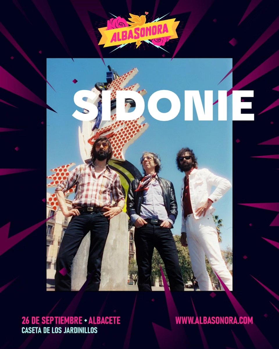 Buenas tardes, indiefamily. Empezamos el jueves con noticia festivalera de #ÚLTIMAHORA: <a href="/sidonie_/">@sidonie_</a> es el primer nombre de la tercera edición del <a href="/alba_sonora/">albaSonora</a> que se celebrará el 26 de septiembre de 2026 en la Caseta de los Jardinillos de Albacete

alacant-indie.blogspot.com/2025/12/festiv…
