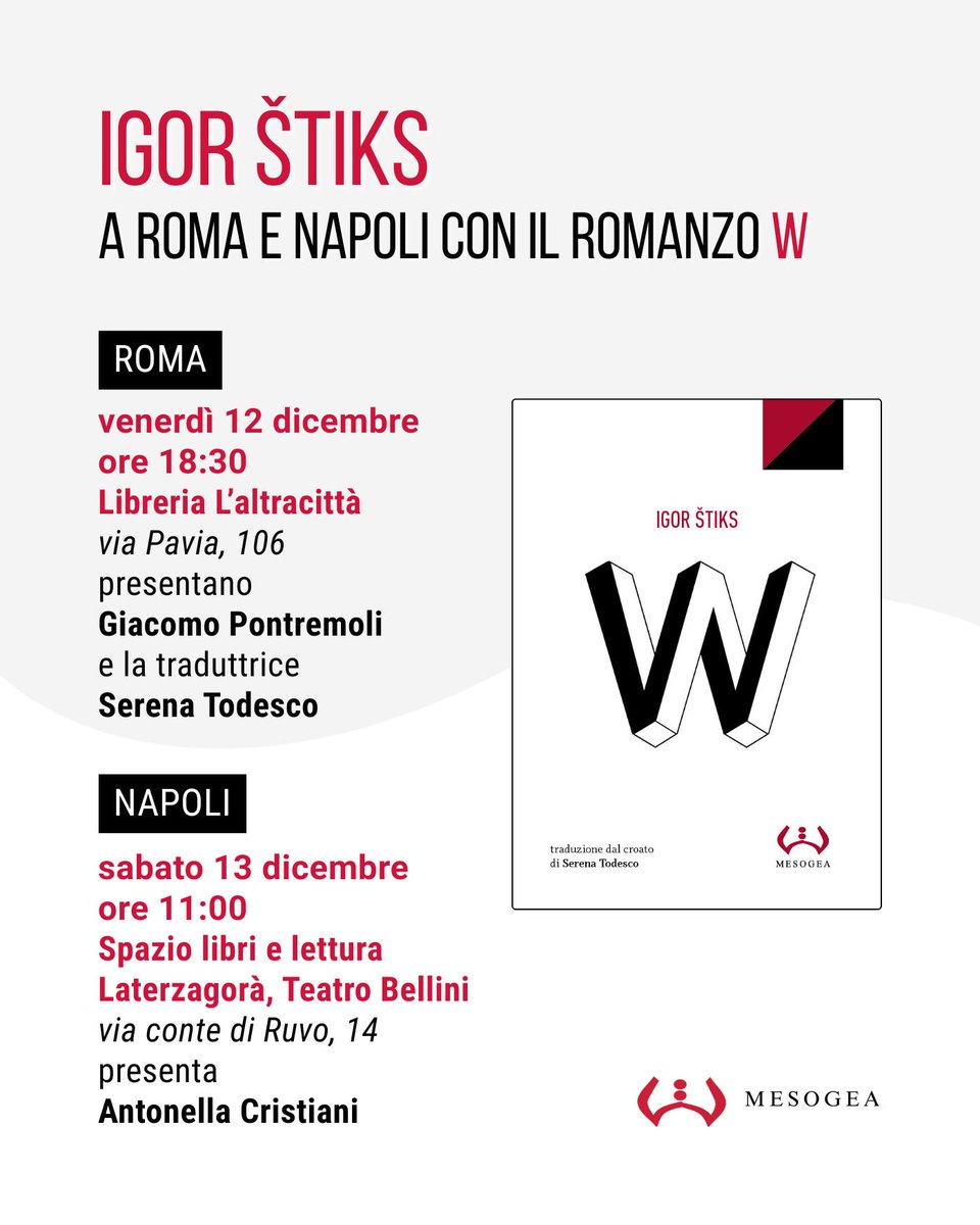 Ci vediamo a Roma e Napoli!