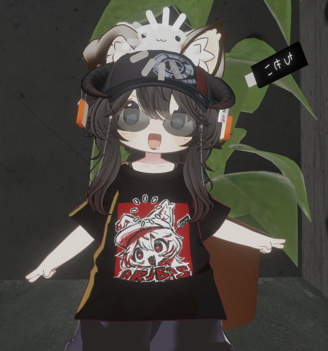 私の普段使いまめひなたが着ているお馴染みのarubasアホ面Tシャツ