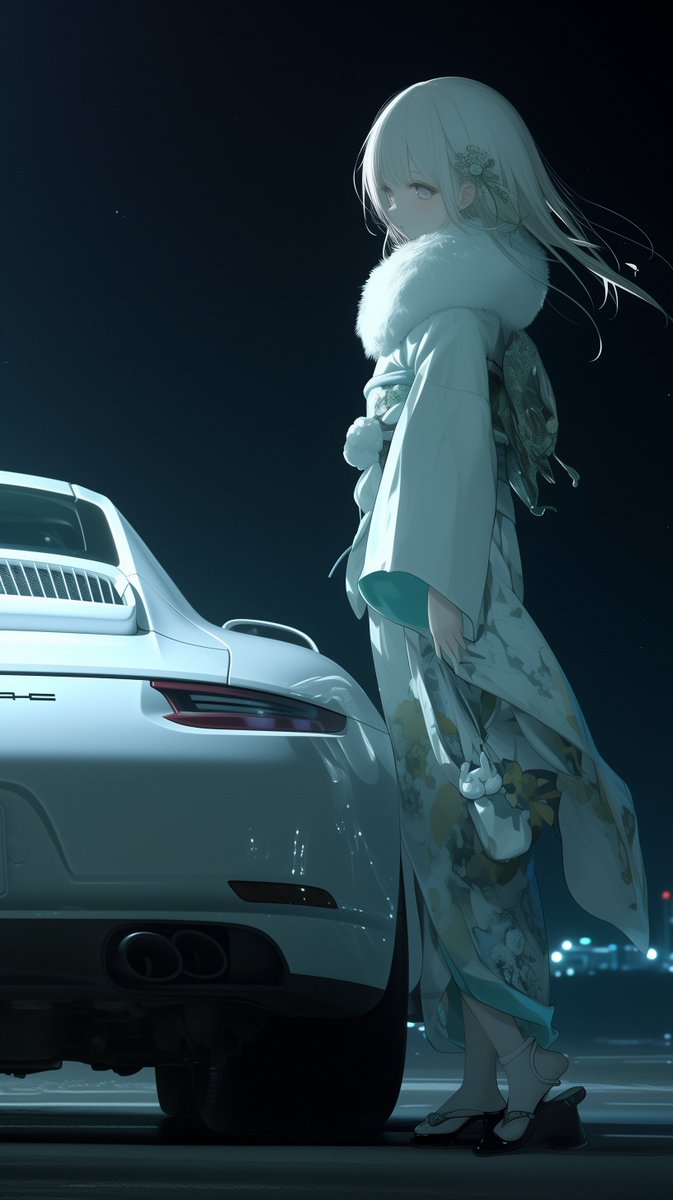 car］ 夜は冷えますね♪ #AIイラスト #AIART
