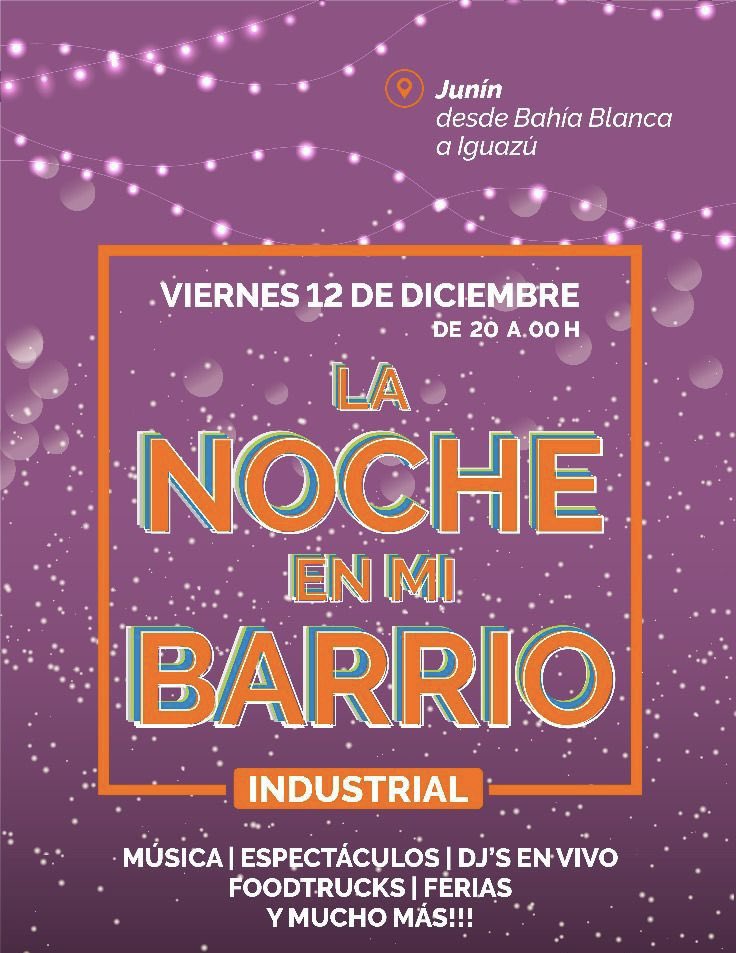 🎄 Para cerrar el 2025 #LaNocheEnMiBarrio x 2

🪅 Junín de Bahía Blanca a Iguazú Barrio Industrial

🎅 Mendoza de Cafferatta a Avellaneda Echesortu

✅ Junto a los centros comerciales, con negocios abiertos, ferias, música, gastronomía y mucho más! 

✅ De 20:00 a 00:00