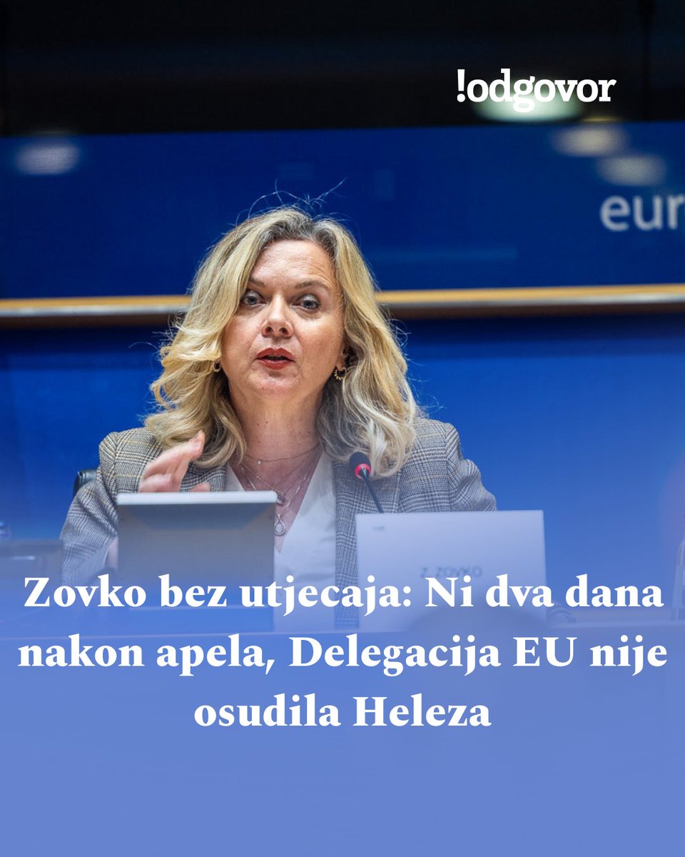 Zovko ima vrlo lošu reputaciju u Briselu, te se brojni zastupnici u Evropskom parlamentu gnušaju njenog primitivizma i neprestane nasrtljive retorike, koja ne doprinosi stabilnosti i reformskom napretku BiH.

odgovor.ba/article/6476