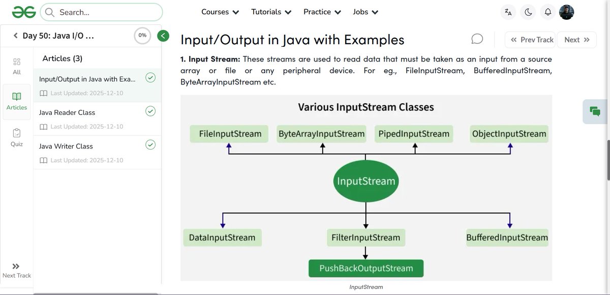 amanhaidry's tweet image. #Java from @geeksforgeeks 🚀
✅Input/Output in Java
✅Default/Standard Streams
✅Functions used with Default Streams:
✅Types of Streams
✅Types of Streams Depending on type of data (byte vs character)

#365DaysOfCode #JavaDev #GeeksforGeeks #gfg #nationskillup #skillupwithgfg