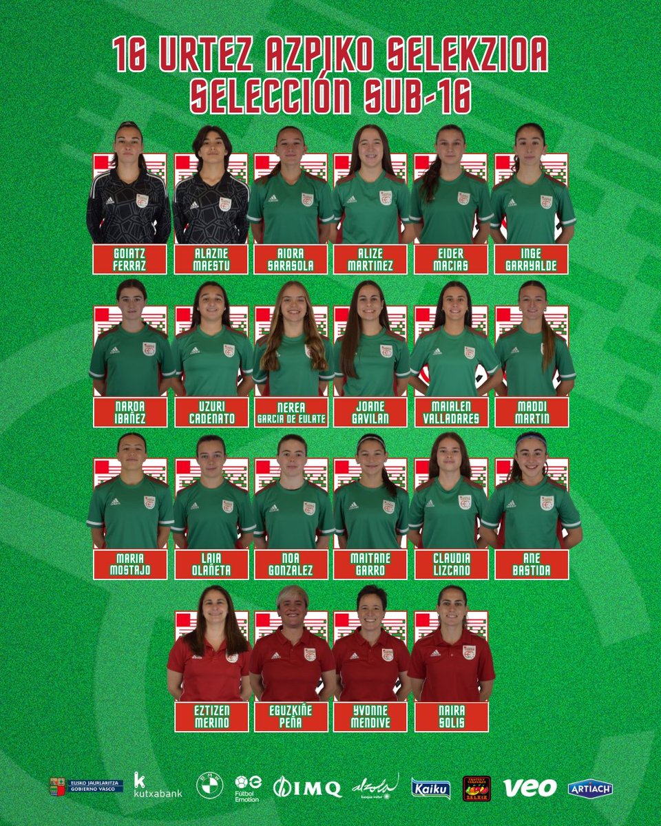 ❤️💚🤍𝗦𝗘𝗟𝗘𝗞𝗭𝗜𝗢𝗔𝗞🤍💚❤️

👥Hona hemen 𝟏𝟒 eta 𝟏𝟔 𝐮𝐫𝐭𝐞𝐳 𝐚𝐳𝐩𝐢𝐤𝐨 𝐬𝐞𝐥𝐞𝐤𝐳𝐢𝐨𝐞𝐧 deialdiak:

📌Asturias
🗓️12/12 - 14
🆚 <a href="/asturfutbol/">Real Federación de Fútbol Principado de Asturias</a> - <a href="/FFCV_info/">FFCV</a> - <a href="/RFFM_oficial/">RFFM</a>

#BatzenGaituelako