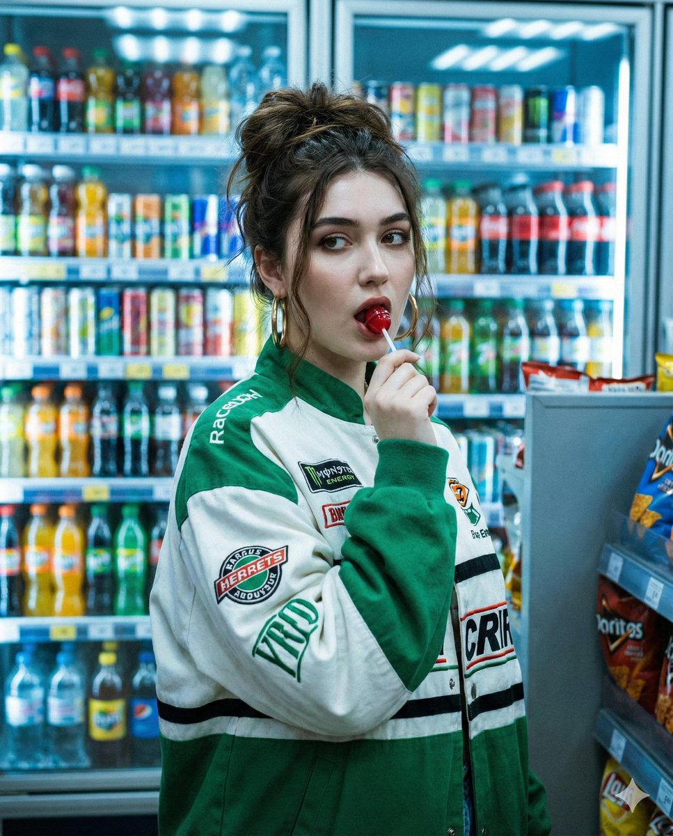 ZaraIrahh's tweet image. Gemini Nano Banana Pro

Prompt:

{
  &quot;image_prompt&quot;: {
    &quot;subject&quot;: {
      &quot;face_preservation&quot;: true,
      &quot;description&quot;: &quot;young woman posing inside a convenience store in a moody cinematic setting&quot;,
      &quot;appearance&quot;: {
        &quot;hair&quot;: {
          &quot;style&quot;: &quot;90s-style up-do…