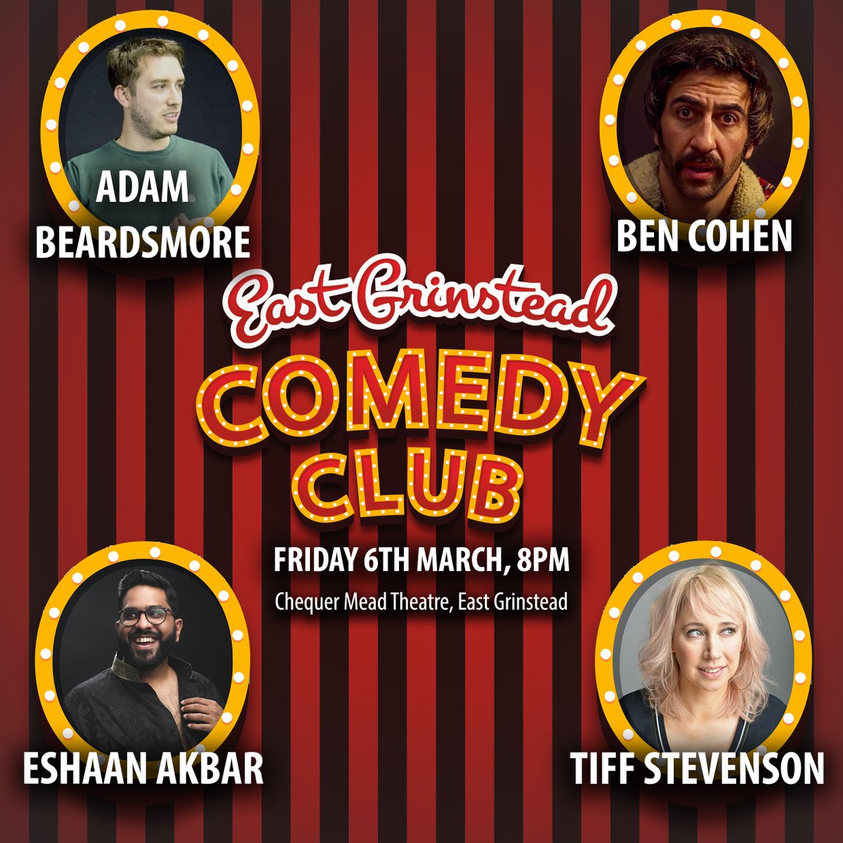 ChequerMead's tweet image. Looking for the perfect Christmas gift? Check out our fantastic line up of Comedy coming next year! Don't forget our Comedy Club every month! 😀

🎟️chequermead.co.uk/whats-on/

#eastgrinstead #comedyclub #eastgrinstead #egcomedyclub #harryhill #edbyrne #andyparsons #marksteel