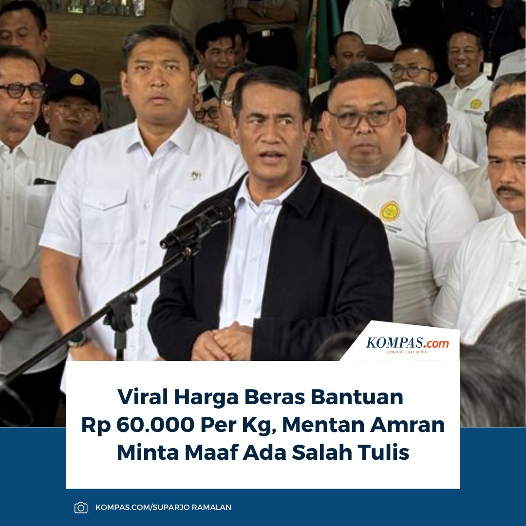 Sebelumnya tercatat bantuan beras sebanyak 21.874 kilogram dengan nilai Rp 1,3 miliar, sehingga publik menilai harga beras Rp 60.000 per kilogram (kg). Sebenarnya beras dikemas dalam ukuran 5 kilogram per paket.

“Ini 5 kg. Jadi salah tulis, maafkan aku karena aku manusia biasa,