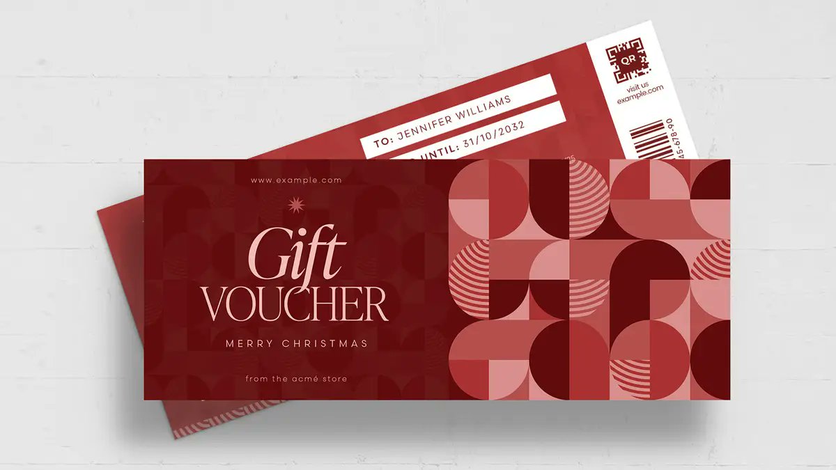 weandthecolor's tweet image. Christmas Gift Coupon Voucher Template: Retail Marketing with Geometric Sophistication weandthecolor.com/christmas-gift…

#adobeindesign #adobestock #designtemplates #christmasgiftvoucher