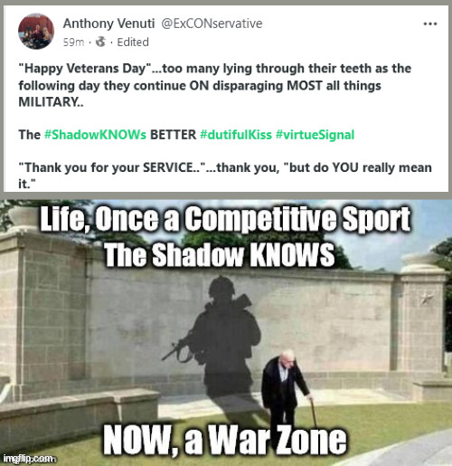 TonyVenutiShow's tweet photo. Die for their country, moron...the #shadowKNOWs bs.
@M_Graham12qw
@Maddox8212
@MadPatriot65
@magavetlife
@MAGA2024CNTDWN
@MagaPat30846235
@maga_thunder
@magibette
@MajorNonsense3
@mahakalpa
@MamaDaBear
@ManojGST1105
@ManojSheladia
@MarkMetts3
@mark0935122
@margrfed
@maria90886
@MariaCo94073559
@MarilynLavala
@MaryBriggs1
@MaryDein
@Mary90005257
@mattcal59990978
@MatthewJWildman
@MattMcInnis6
@mattyballgame22
@Maz24Sal
@McKenzieHarty