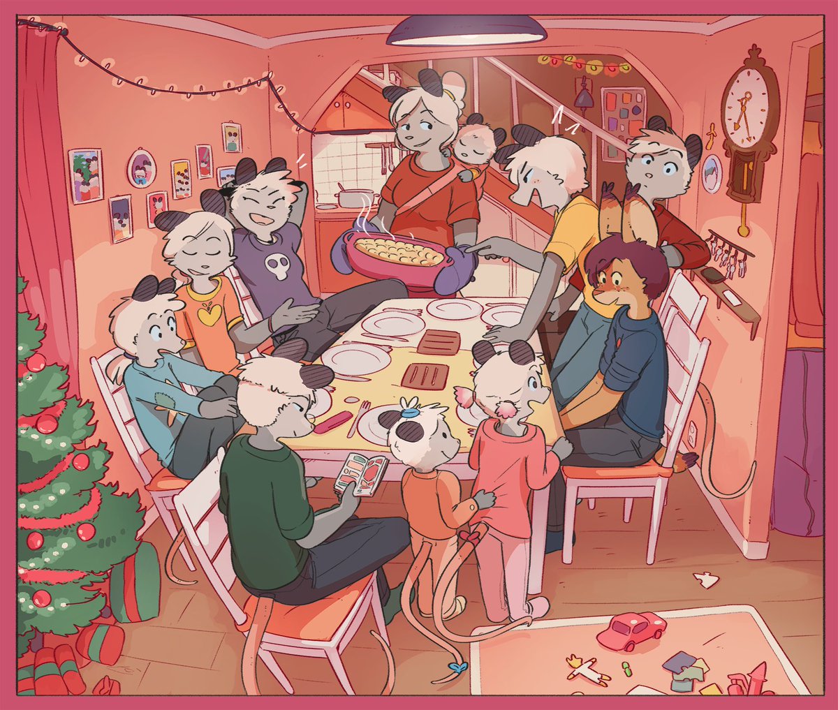 seasons greetings!  I don't often make sfw art as funkybun XD but this one was stuck in my head for a long while, I just had to draw it! enjoy!