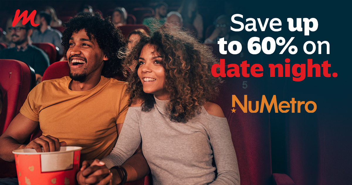 Now, you can make every night a movie night when you get up to 60% cashbacks. Simply book your tickets online or at a <a href="/numetro/">Nu Metro</a> near you. Book here: bit.ly/4rI3CaW.

#KeDezembaBoss