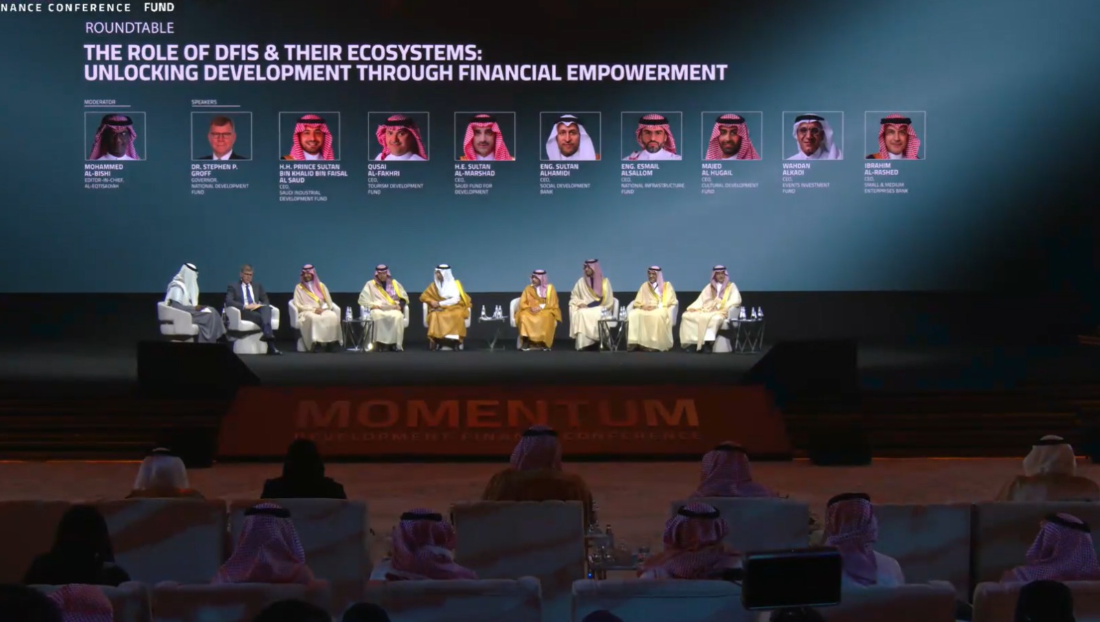 الرئيس التنفيذي لصندوق التنمية الصناعية السعودي الأمير سلطان بن خالد خلال جلسة في مؤتمر التمويل التنموي أدراها رئيس تحرير الاقتصادية: - قدم الصندوق تمويلات تقارب 200 مليار ريال لأكثر من 4000 مشروع خلال 5 عقود بإجمالي استثمارات 800 مليار ريال. - نمو الناتج الصناعي في السعودية من الأسرع في العالم، والدولة الوحيدة المشابهة هي الصين 