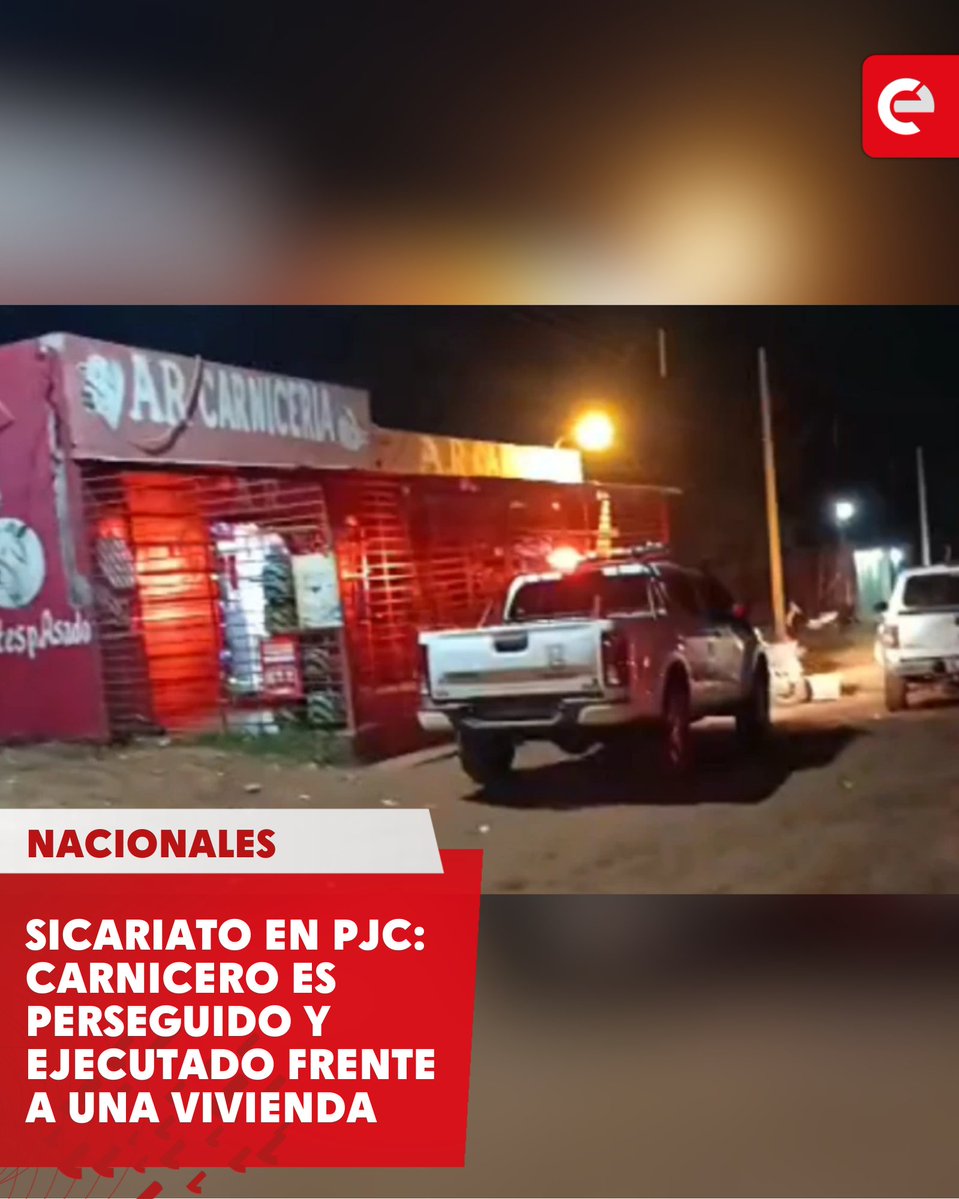 canal_e_py's tweet image. 🔴 Un nuevo episodio de violencia sacude a Pedro Juan Caballero. 

La Policía Nacional reportó el asesinato de un carnicero en un presunto hecho de sicariato ocurrido en la noche del miércoles en el barrio Jardín Aurora, de la colonia Mafussi. La víctima, de 32 años, propietario…
