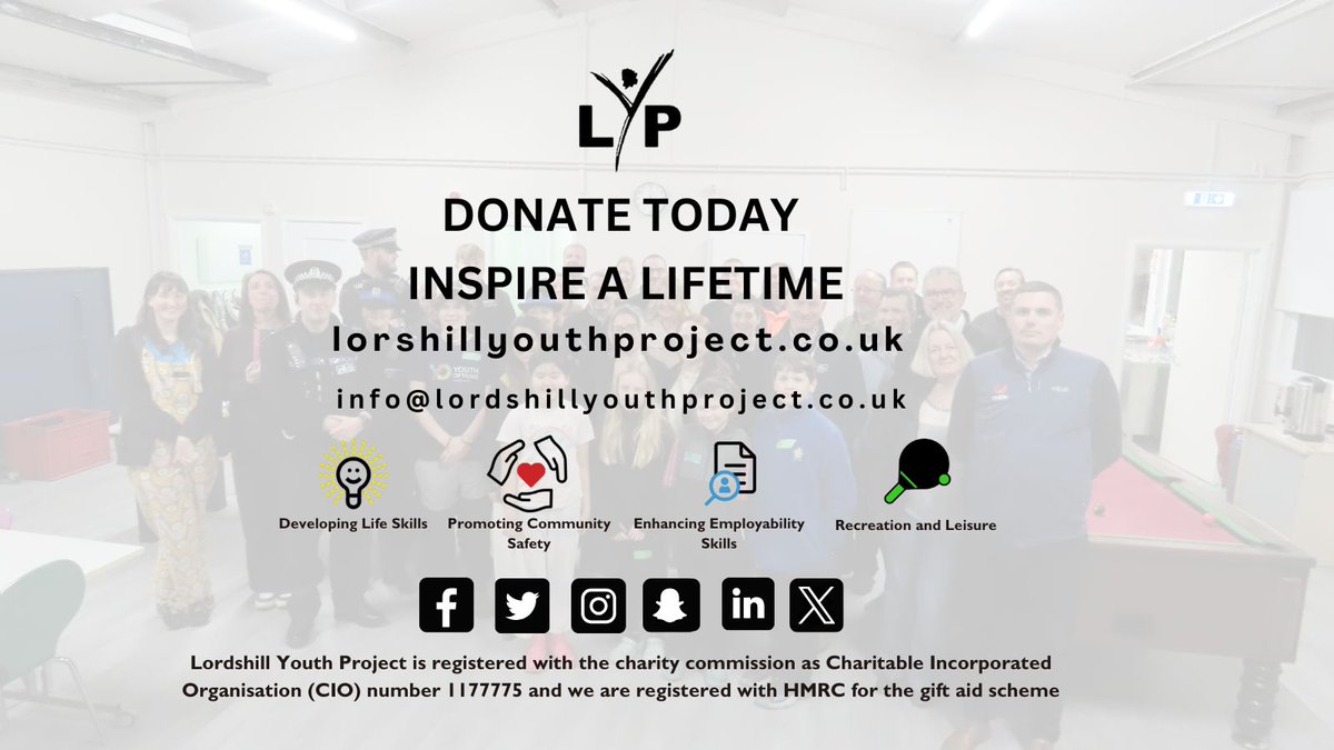 Your support can shape a young person’s future. 💙
By donating to Lordshill Youth Project, you’re helping us deliver youth sessions, safe spaces, and real opportunities for young people in our community.

#LordshillYouthProject #TheLYP #Lordshill #Southampton #YouthWork