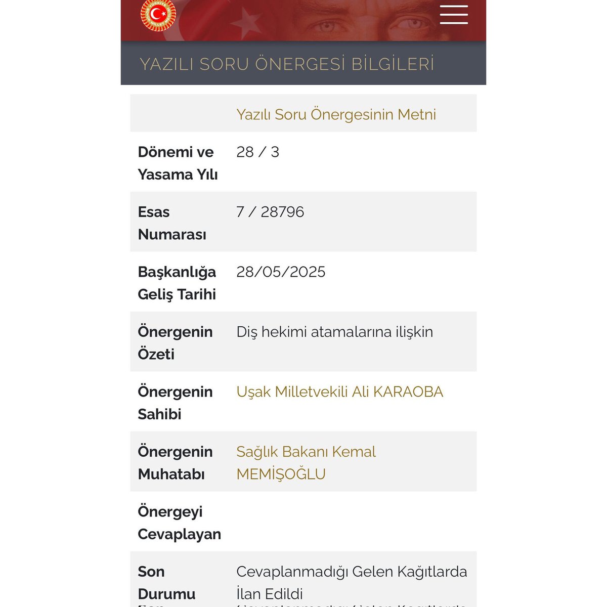 AliKARAOBA's tweet photo. Sağlık Bakanlığı diş hekimlerini yok saymaya devam ediyor! 

7.5 aydır Türkiye'nin diş hekimler konusundaki planlamasını, Bakanlığın elindeki verileri, şehrim Uşak'ın bu alandaki ihtiyaçlarını öğrenemiyoruz. Sağlık Bakanlığı yurttaşı ve TBMM'yi yok saymayı bir an önce bırakmalıdır!

@saglikbakanligi @drmemisoglu @TDB_TDA @dishekimleri_TR @degisimcidishek @ydhderofficial @dusmeslek @gencdishek @DisBirPlatformu @DisKamu @gencdissen @DisDayanisma @SaglikciBirligi

 #DişteDoktorayaSon #tbmmdishekimleriatanamiyor #DisHekimiatamabekliyor