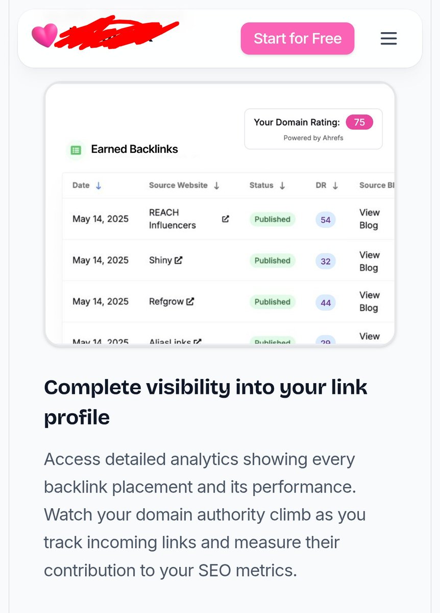 Dica profissional para aspirantes a imitadores:
Se você estiver roubando toda a área de aterrissagem do Outrank,
Tal