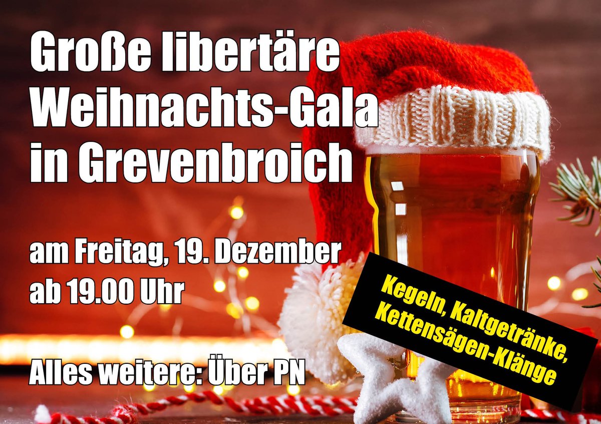 Große Ereignisse werfen Ihre Schatten voraus ...
Kommt alle und lasst uns gemeinsam die besinnlichen Tage gebührend einläuten und bei der einen oder anderen Hopfenkaltschale das vergangene Jahr intensiv reflektieren.