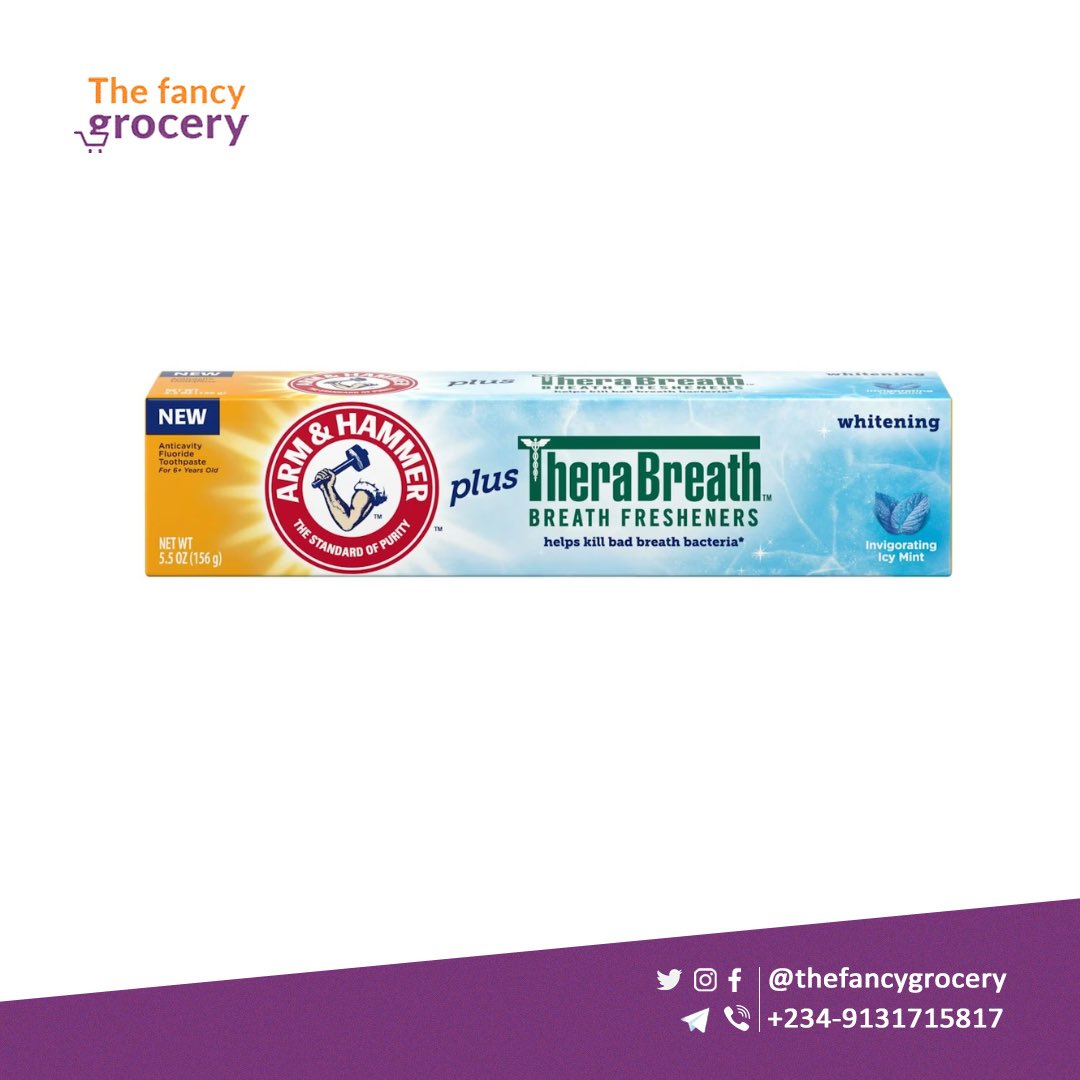 thefancygrocery's tweet photo. ARM &amp; HAMMER + TheraBreath… you already know this combo is fire. Now available: ARM &amp; HAMMER Toothpaste + TheraBreath Breath Fresheners https://t.co/7dGTd3ucF0