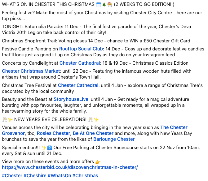 Chester BID tweet media