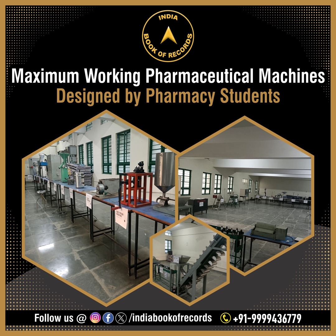indiabookrecord's tweet image. T John College of Pharmacy, Bengaluru, is set to enter the India Book of Records for showcasing the maximum working pharma machines designed by students. A celebration of innovation and hands-on pharma engineering!

#IBR #TJohnCollege #Pharmaceutical #Pharmacy