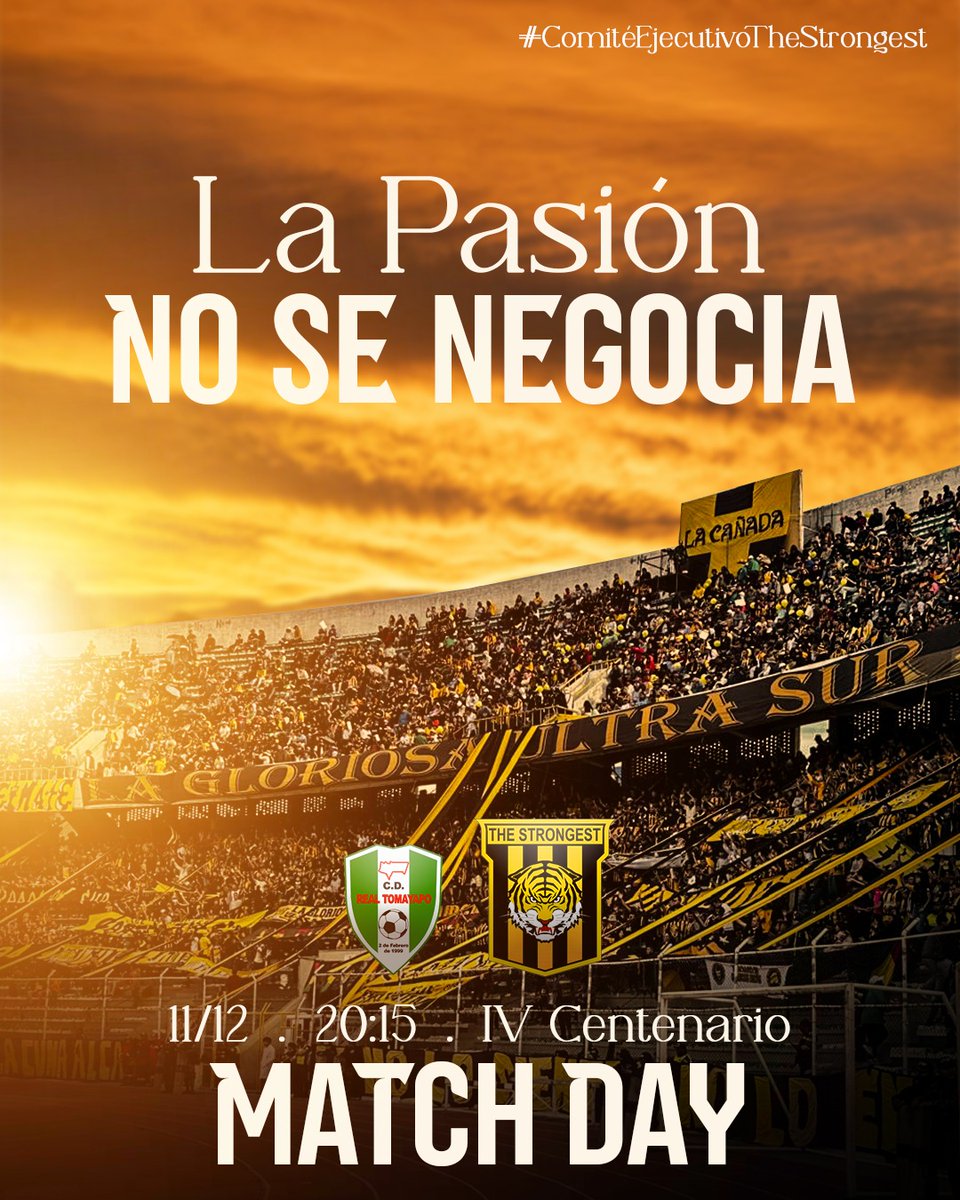 Tarija nos recibe y ustedes nos sostienen. Gracias por su lealtad eterna. 
🐯🖤💛
#ComitéEjecutivoTigre #ComitéEjecutivoTrabajando #Matchday #VamosTigre