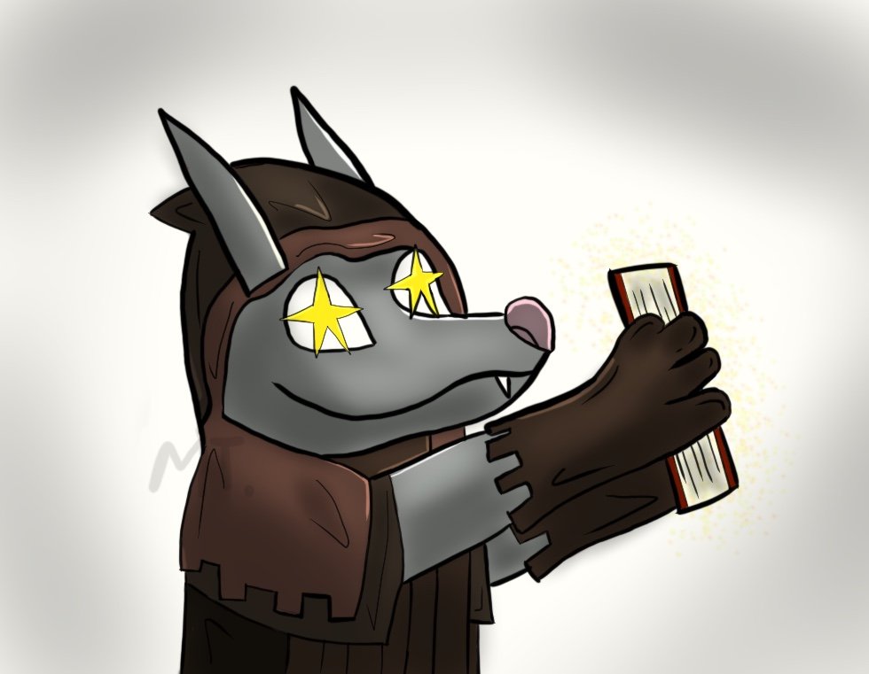 Le petit Pok toujours heureux de trouver un grimoire magique 🥰

C'est définitivement mon perso préféré 

#tablequest 
<a href="/Lynkus_/">Lynkus 🎲</a> <a href="/AlphaCastFR/">AlphaCast</a>  🫶