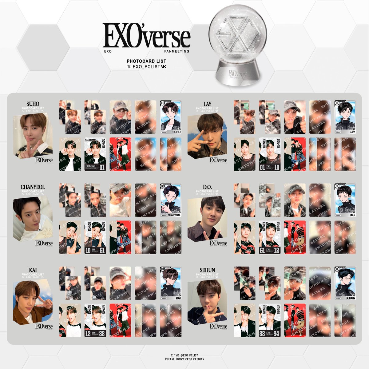 EXO'VERSE PHOTOCARDS LIST / TEMPLATE UPDATE full size in bio +