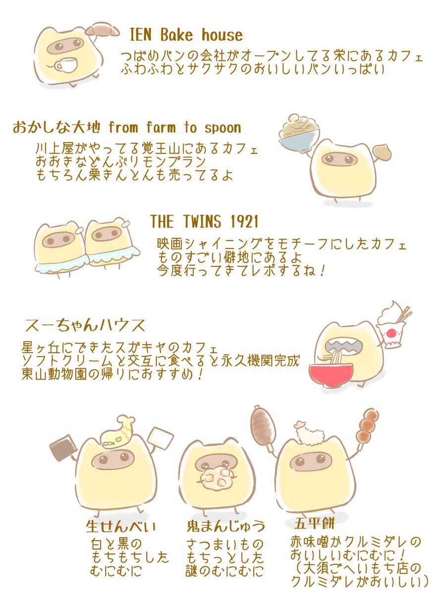 名古屋のおすすめのお店！
（栗きんとんとクルミダレの丸い五平餅は私が大好きな岐阜の中津川の名物♡）