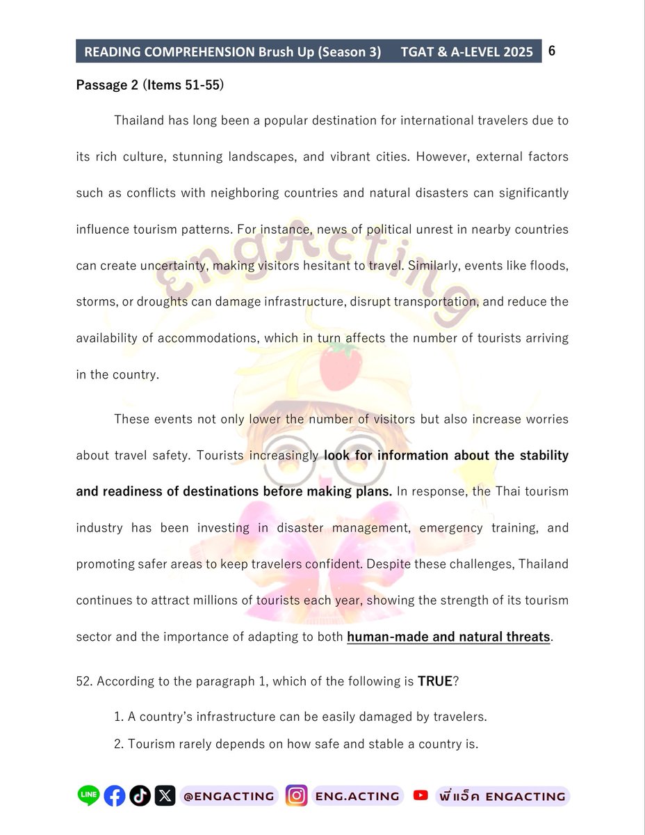 engacting's tweet image. ⚠️เก็ง Reading 2 เรื่องนี้
มีโอกาสออกใน #TGAT1 สูงมากก
 #dek69 #dek70 วันนี้มีไลฟ์สด
ชำแหละข้อสอบ Reading แบบจัดเต็มไม่กั๊ก
✅19:24 ไลฟ์ส่งหนูเข้าห้องสอบกันค่ะ🔥

📚โหลดเอกสารเรียนแล้วมาเจอกันนะ drive.google.com/file/d/1CeBRgB…

📍ไลฟ์สดที่ youtube.com/live/6_POzorZ0…

#tgat #tcas69 #tgateng