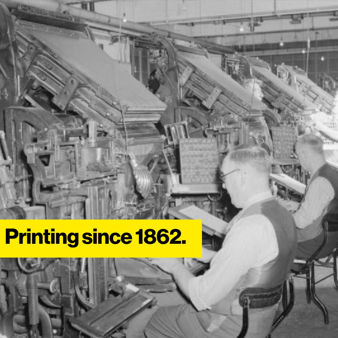 wgbaird's tweet image. As we approach the end of another year, we're looking back in time to our early years.

This photo shows the inaugural linotype machine, installed in 1894 - what a long way we have come since this moment. Discover more: d36.co/1c2NY

#wgbaird #belfastprinter #throwback