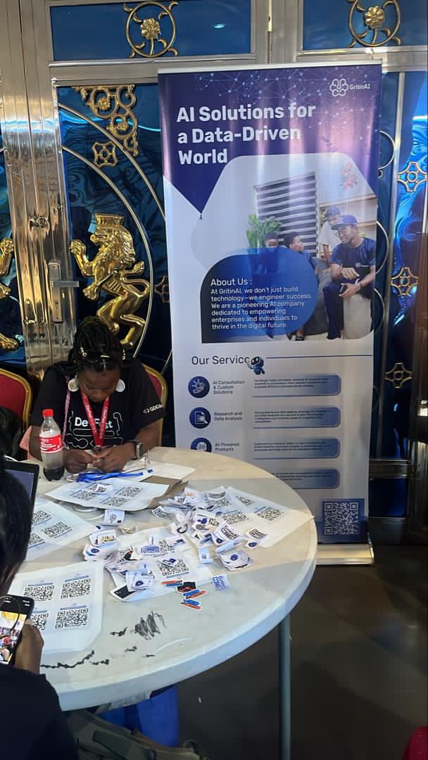 gritinai's tweet photo. gritinai is live at DevFest Benin City and the energy is unreal
connect with builders, innovators and curious minds as we showcase how we’re shaping the future of AI and data in Africa.
pull up to our stand if you’re around
#GritinAI #DevFestBenin25 #AI https://t.co/ECClDTmBE9